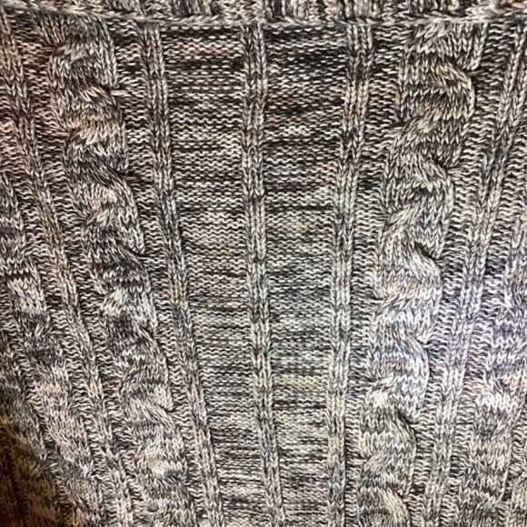 NIC + ZOE Womens Knit Cardigan Size Small Petite PS Gray Tan Marled Snap Closure - Picture 7 of 12